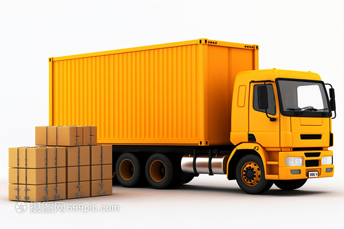 黃色的運輸車 現(xiàn)代物流的流動風景線